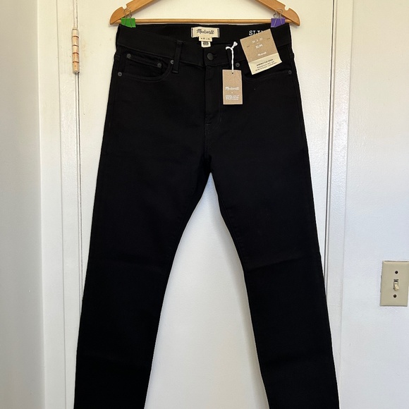 BNWT Black MADEWELL Men's Slim Jeans: COOLMAX® Denim Edition 30x32/31x32